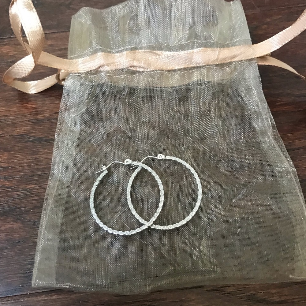 Silver hoop earrings
